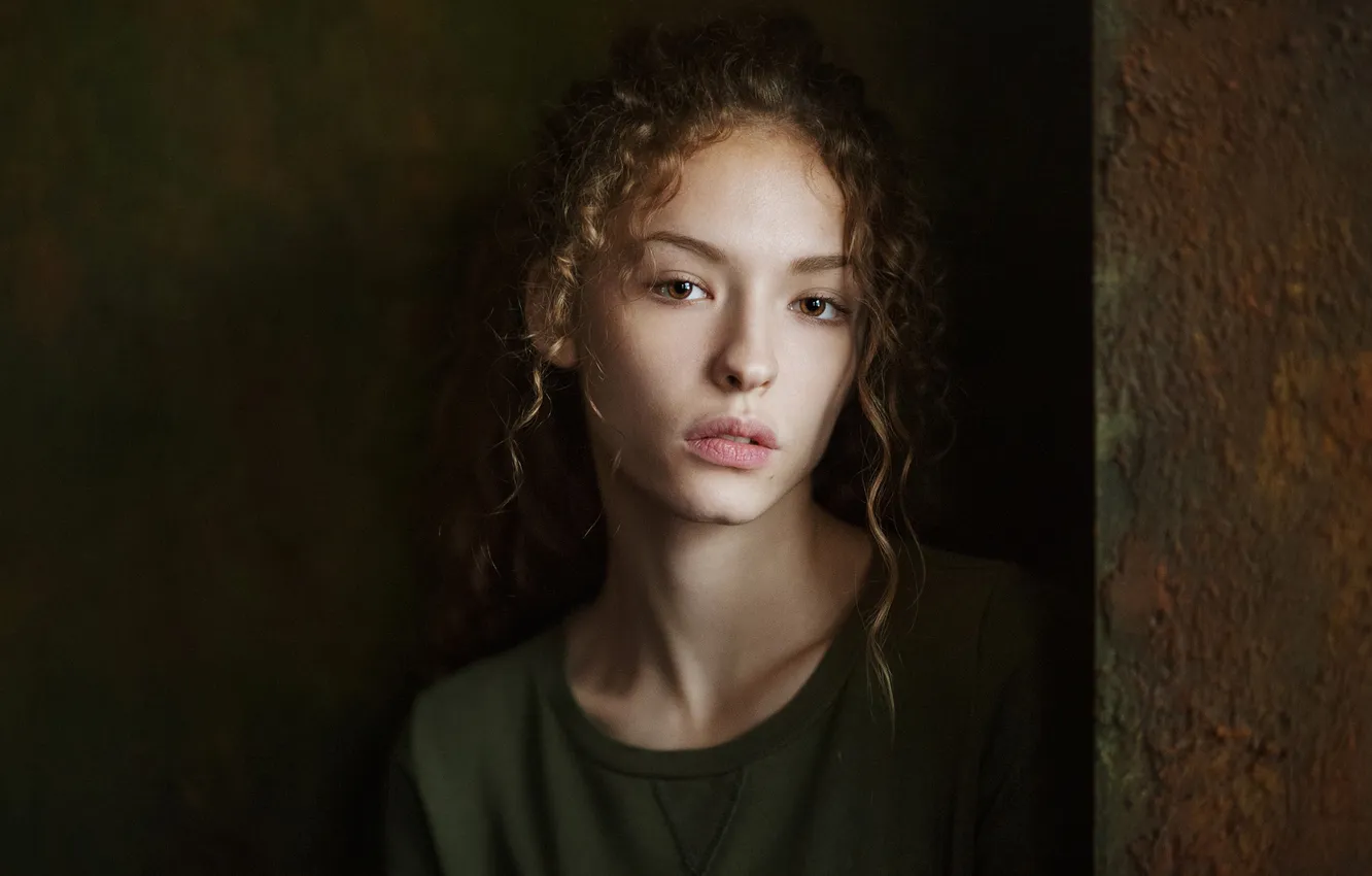 Photo wallpaper girl, view, beauty, face, hair, nice, Wore, Aleksanina Elizabeth