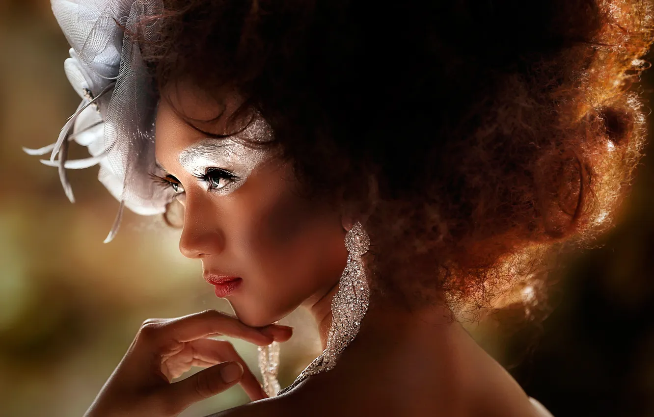 Photo wallpaper decoration, portrait, makeup, beauty, Glamour girl