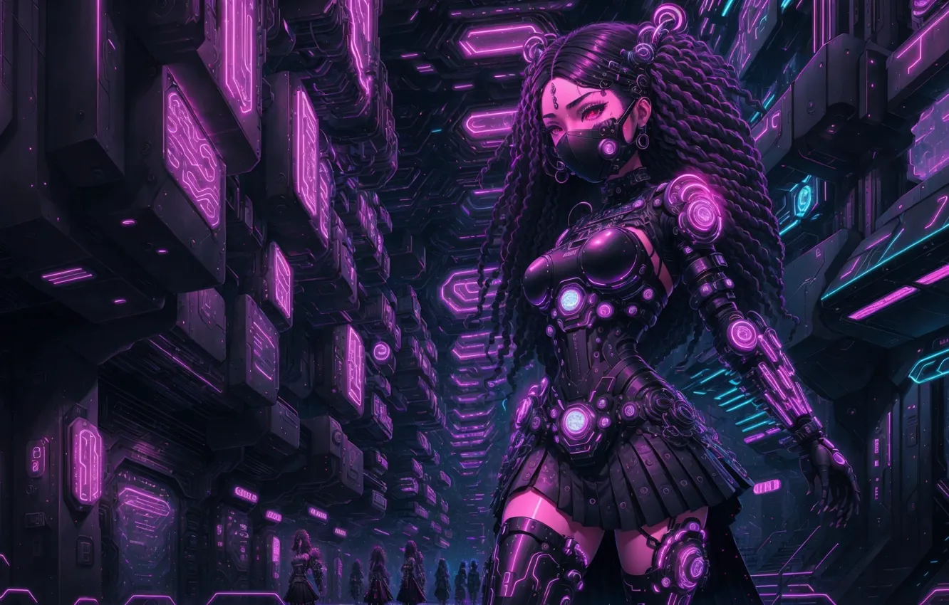 Photo wallpaper girl, fantastic, Cyberpunk