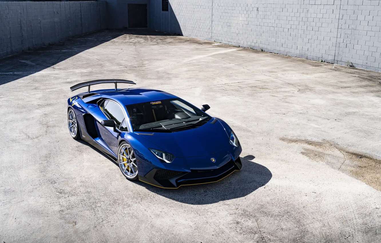 Photo wallpaper Lamborghini, Blue, Avendator, VAG