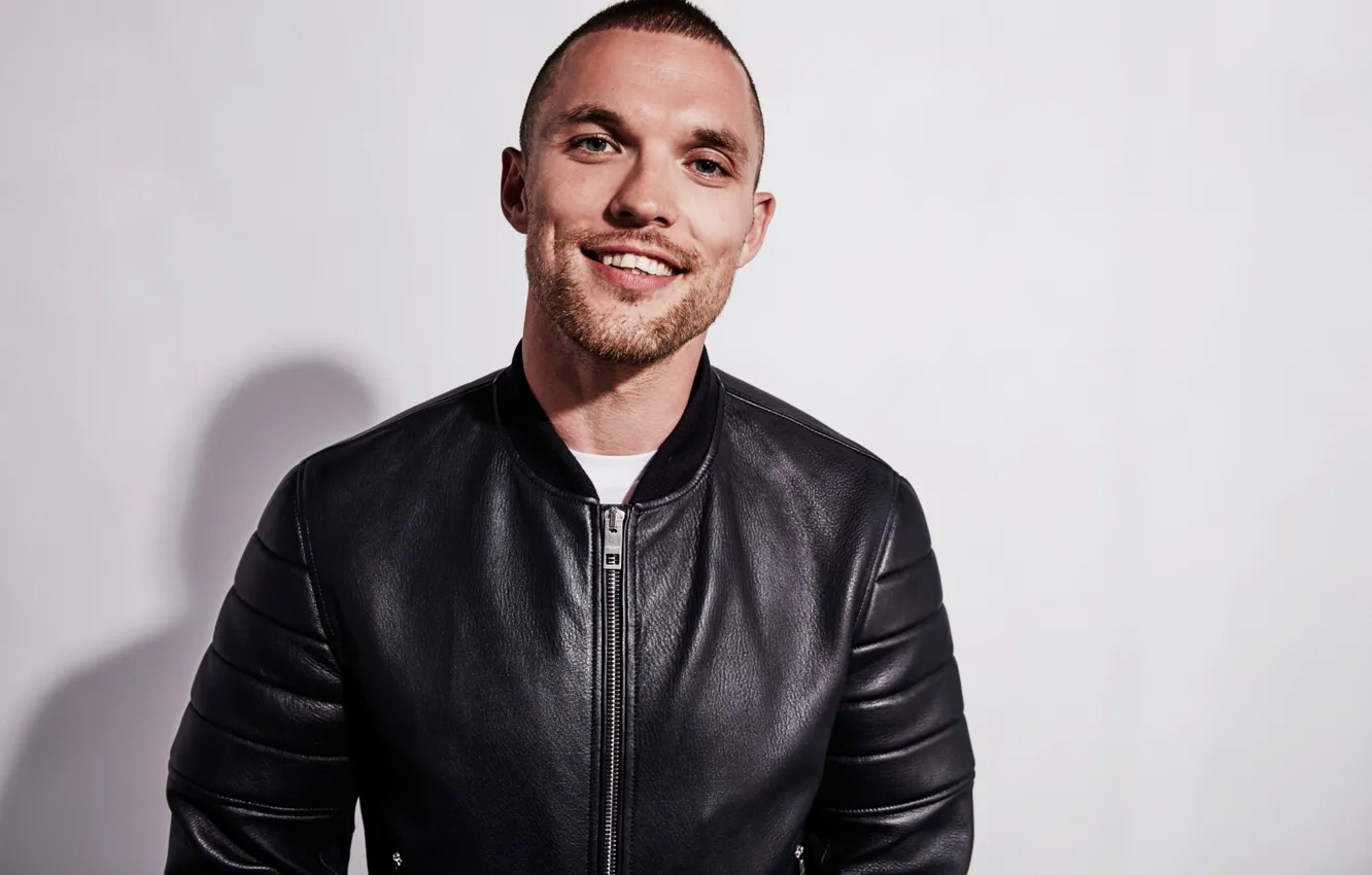 Photo wallpaper look, pose, smile, jacket, actor, musician, Ed Skrein, Ed Skrein