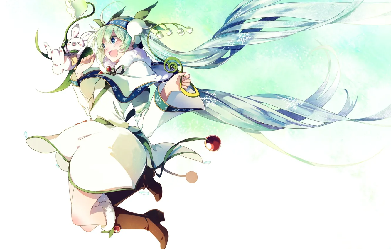 Photo wallpaper vocaloid, hatsune miku, yuki miku, Yukine, shuzi