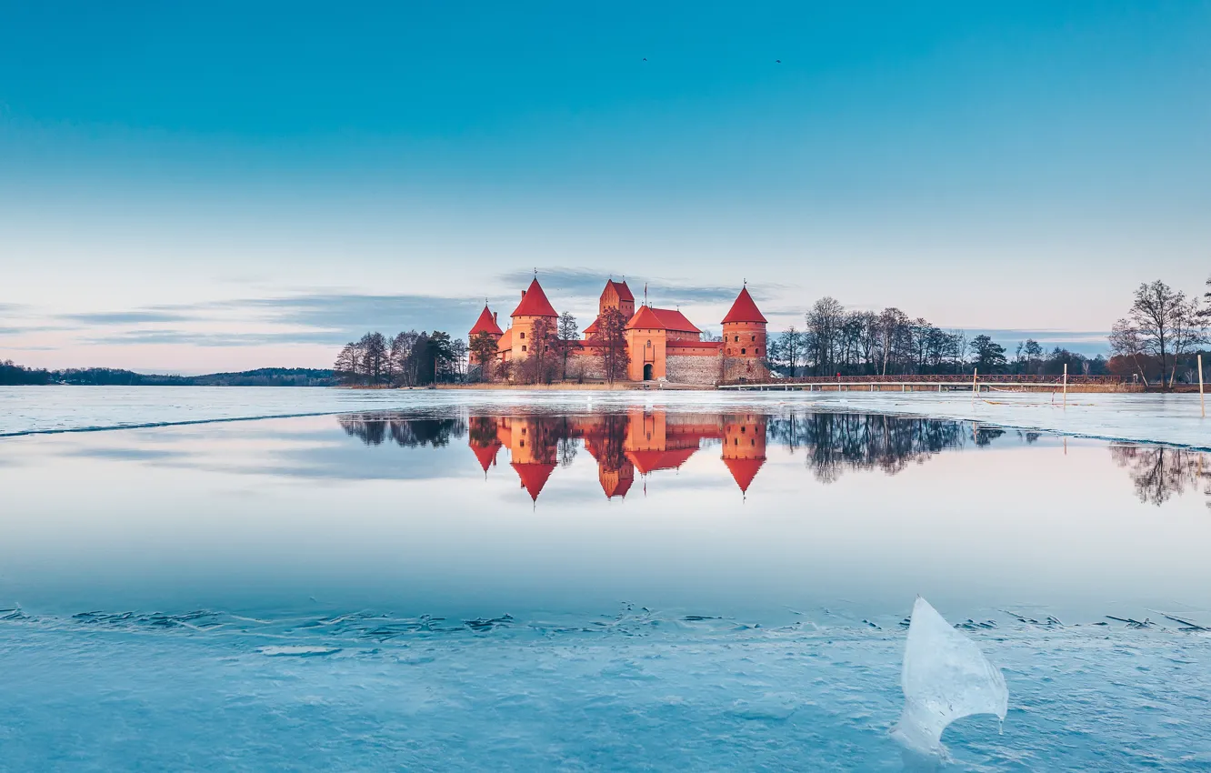 Photo wallpaper castle, Trakai, Lithuania