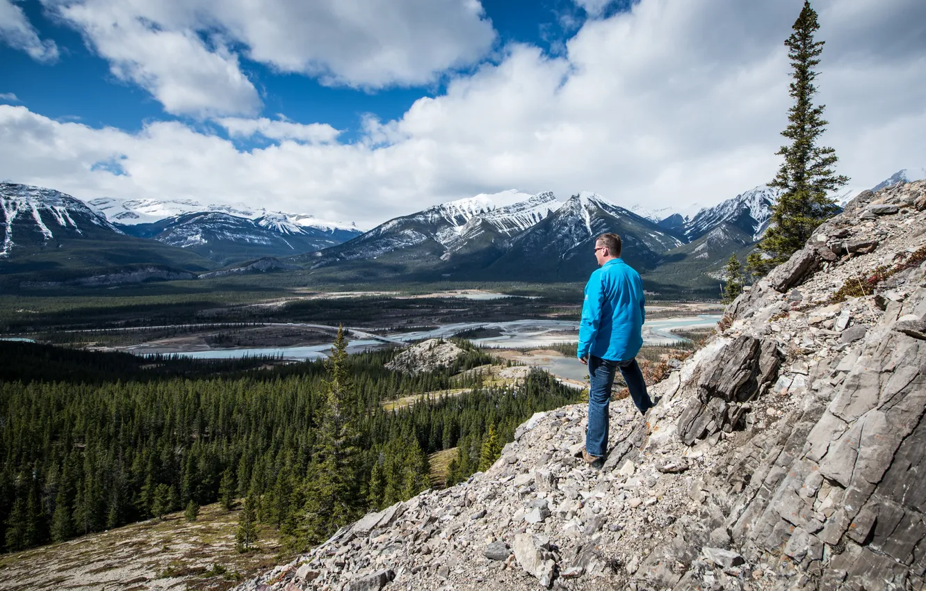 Photo wallpaper nature, river, Jeff Wallace, the Yellowhead, the Athabasca River