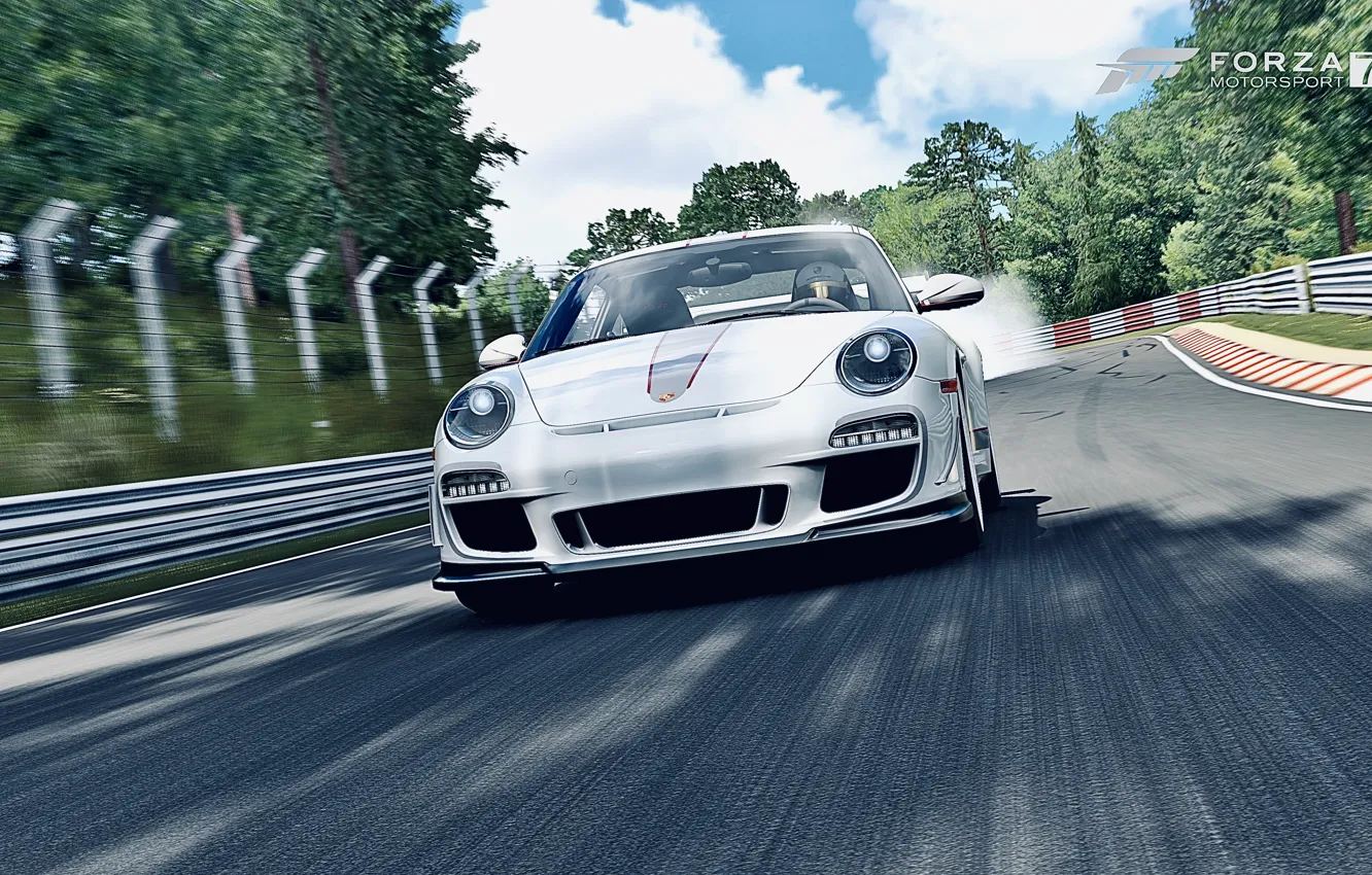 Photo wallpaper HDR, Porsche, game, FM7, UHD, Forza Motorsport 7, XBox One X, GT 3 RS 4.0