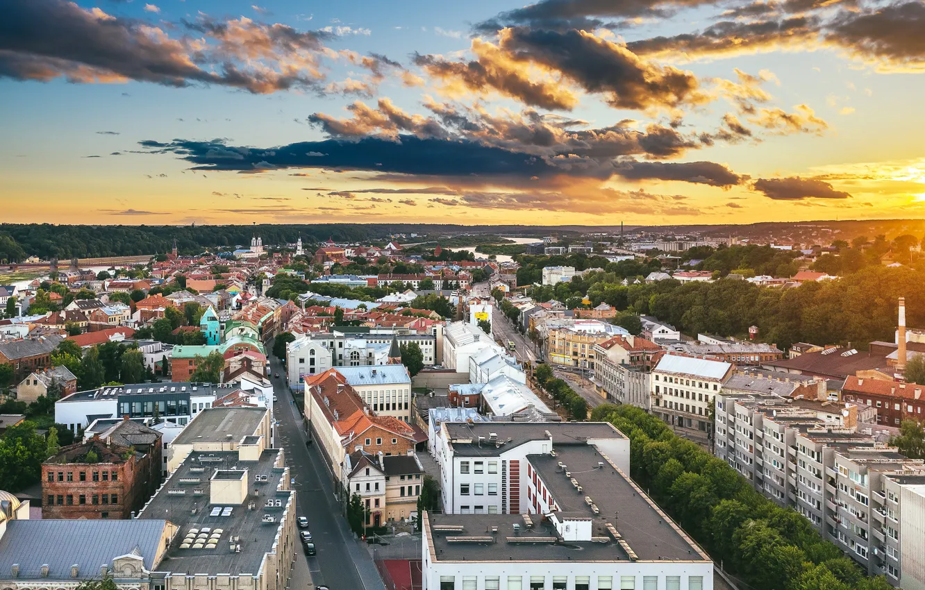 Photo wallpaper the city, Lithuania, Kaunas