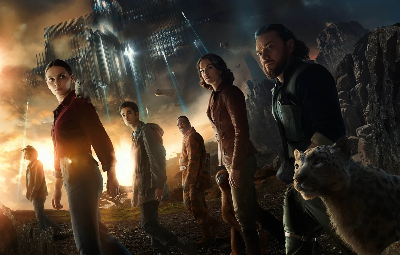 Photo wallpaper James McAvoy, James McAvoy, Ruth Wilson, Daphne Keen, Dafne Keen, His Dark Materials, Clark Peters, …