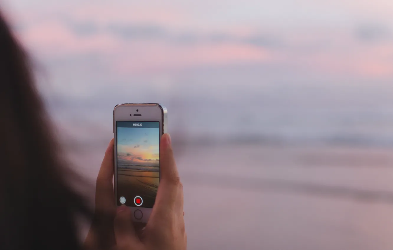 Photo wallpaper beach, photography, sea, landscape, nature, sunset, hair, hands