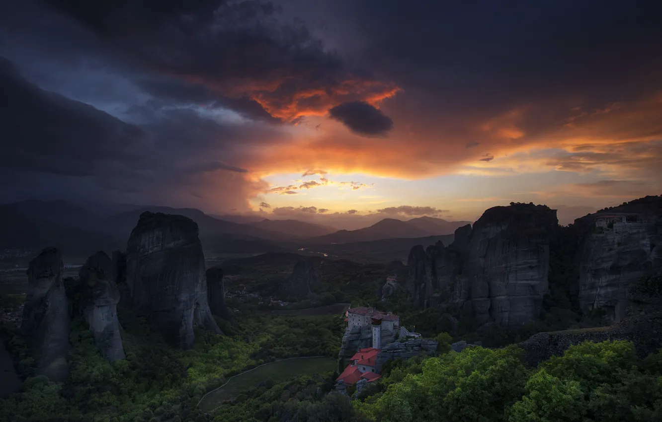 Photo wallpaper Greece, Kalampaka, Thessaly and Continental Greece