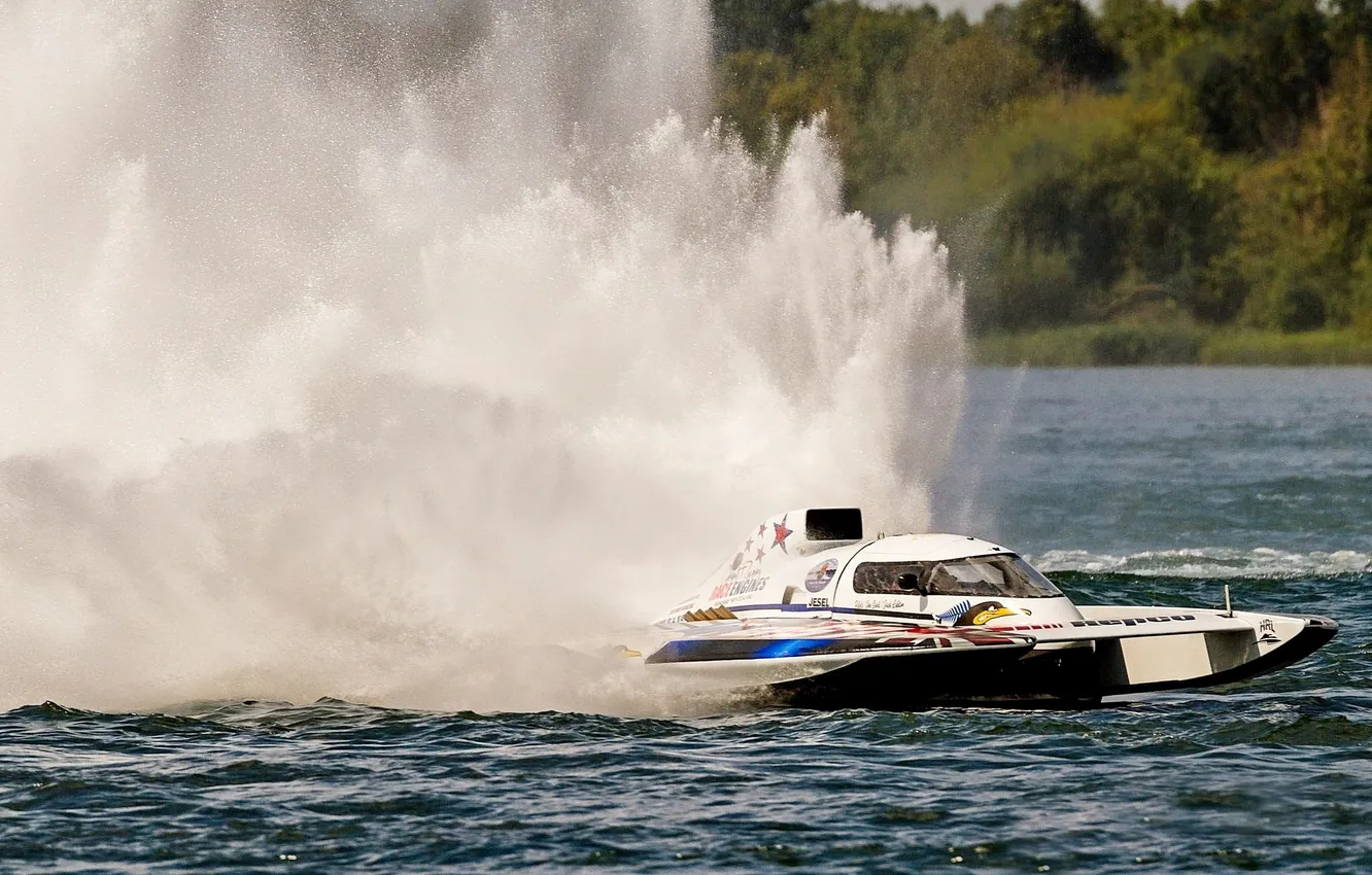 Photo wallpaper race, boat, speed
