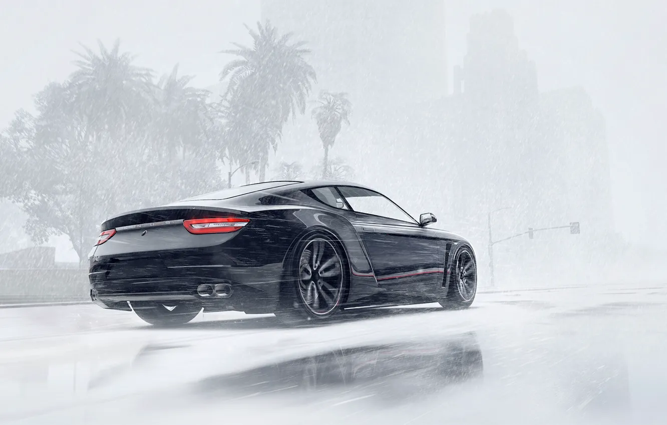 Photo wallpaper winter, car, machine, auto, snow, art, winter, snow