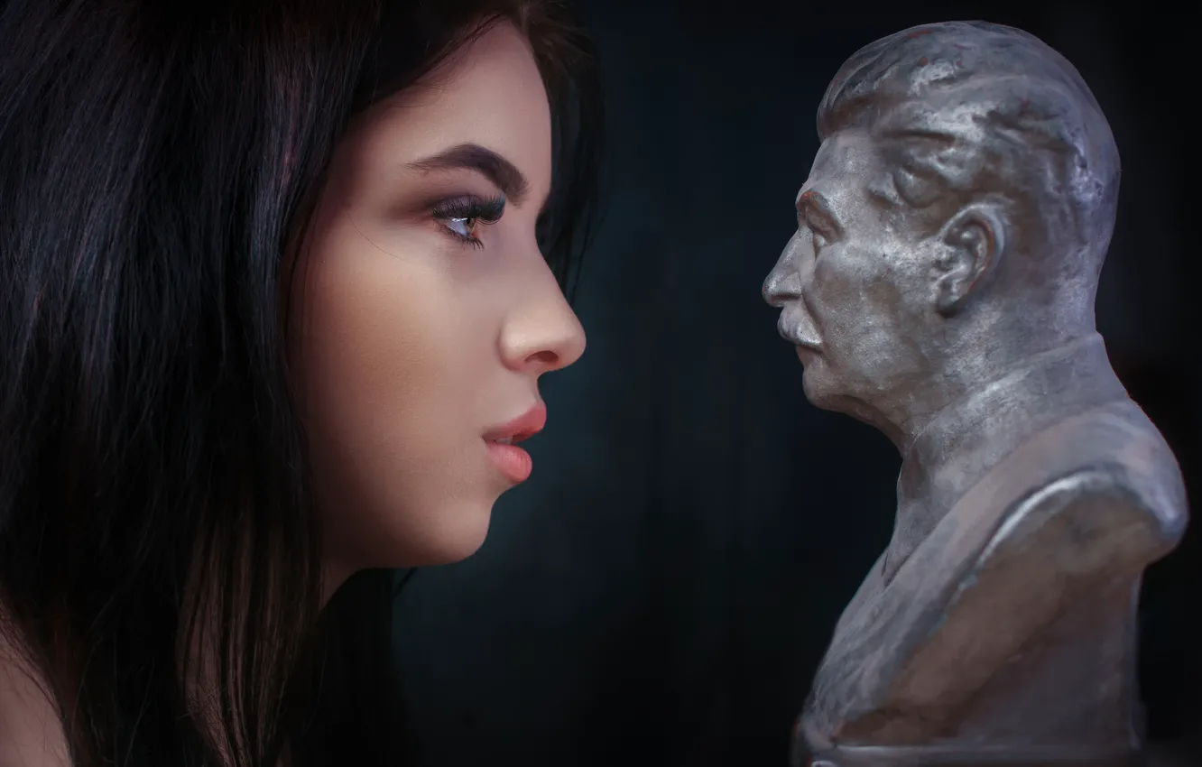Photo wallpaper portrait, profile, bust, Stalin, Alexander Drobkov-Light, Angelina Sorokina