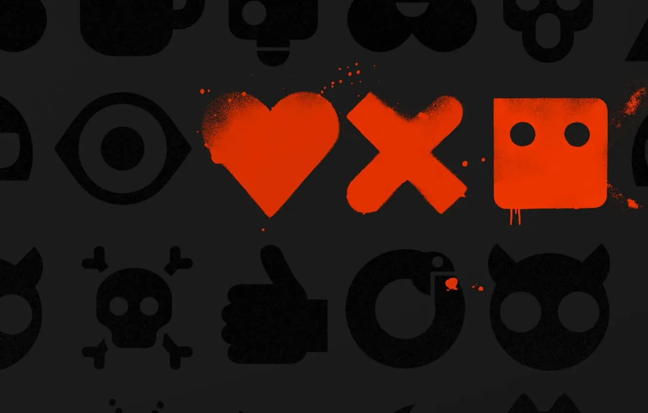 Photo wallpaper love, logo, smile, symbol, youth, Love Death And Robots, death and robots
