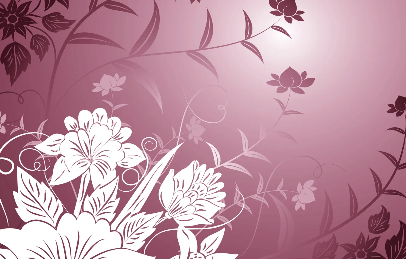 Photo wallpaper grass, leaves, background, pattern