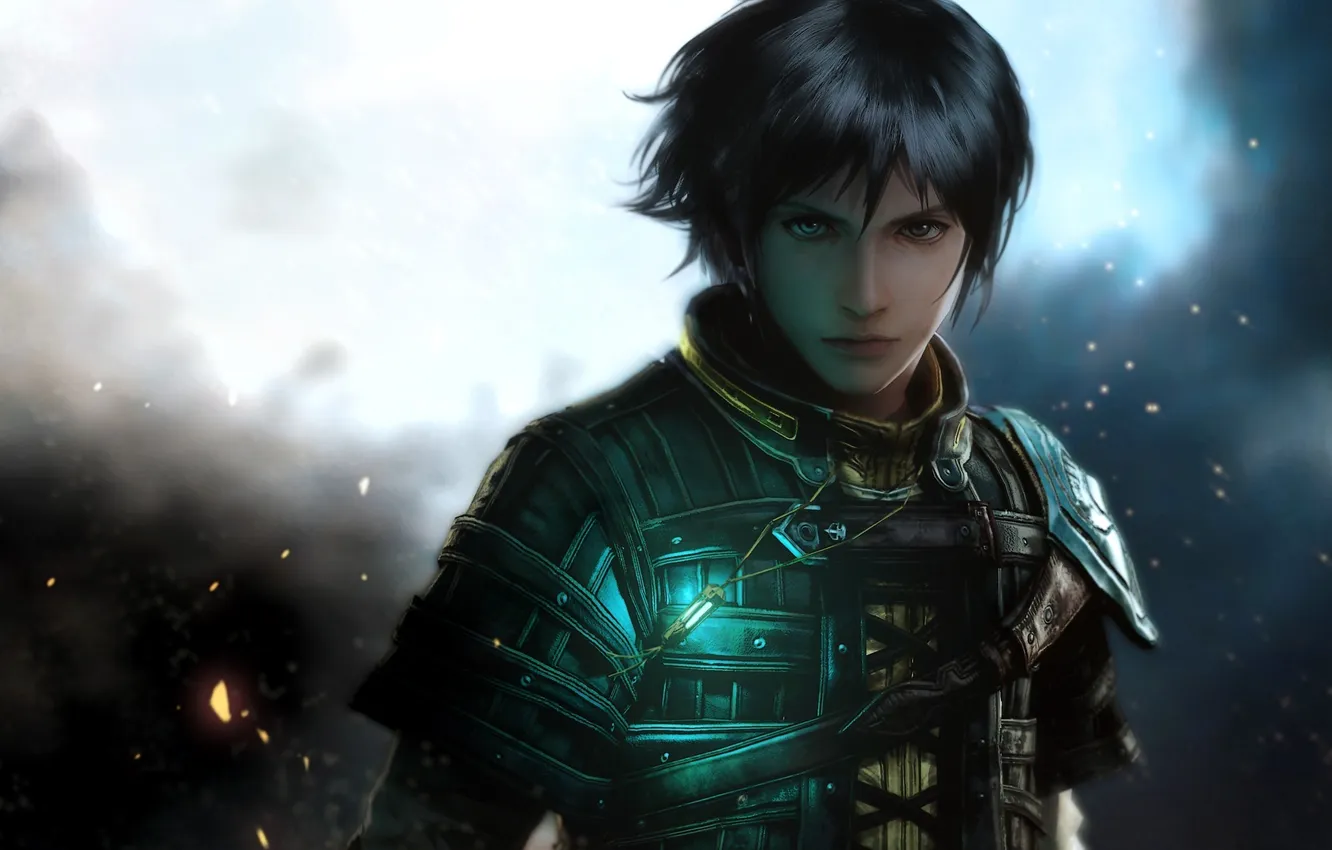 Photo wallpaper sparks, pendant, guy, the last remnant, rush sykes