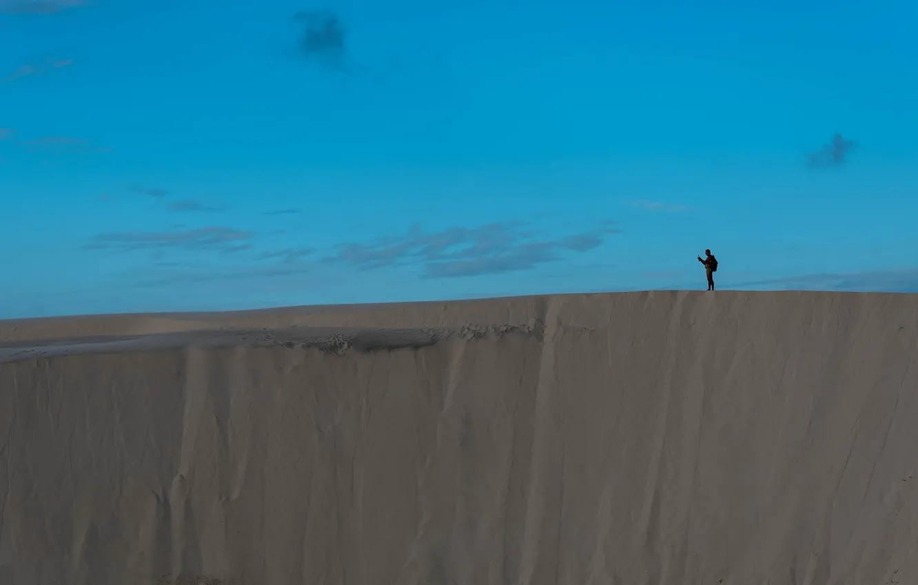 Photo wallpaper the sky, people, dunes