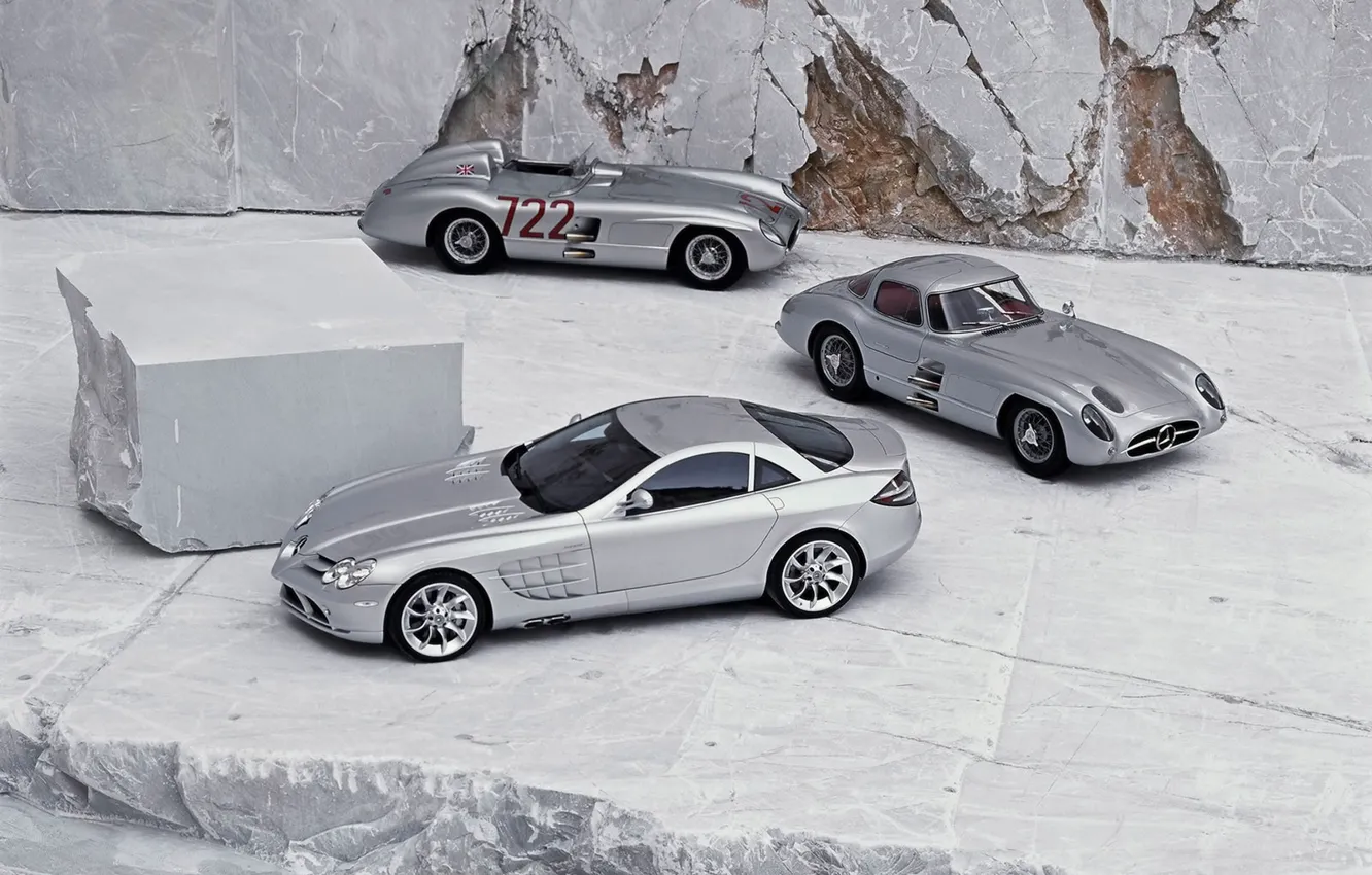 Photo wallpaper Sport, Mercedes, Silver