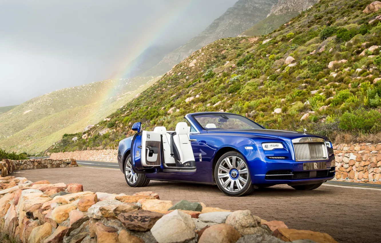 Photo wallpaper Rolls-Royce, convertible, Dawn, rolls-Royce, down