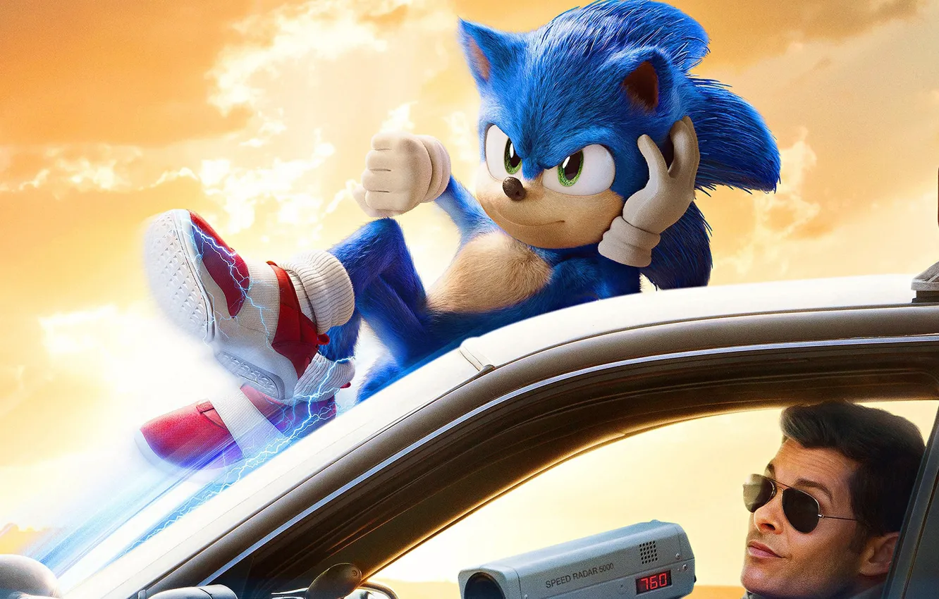 Photo wallpaper machine, Sonic, guy, Sonic the Hedgehog, Sonic movie