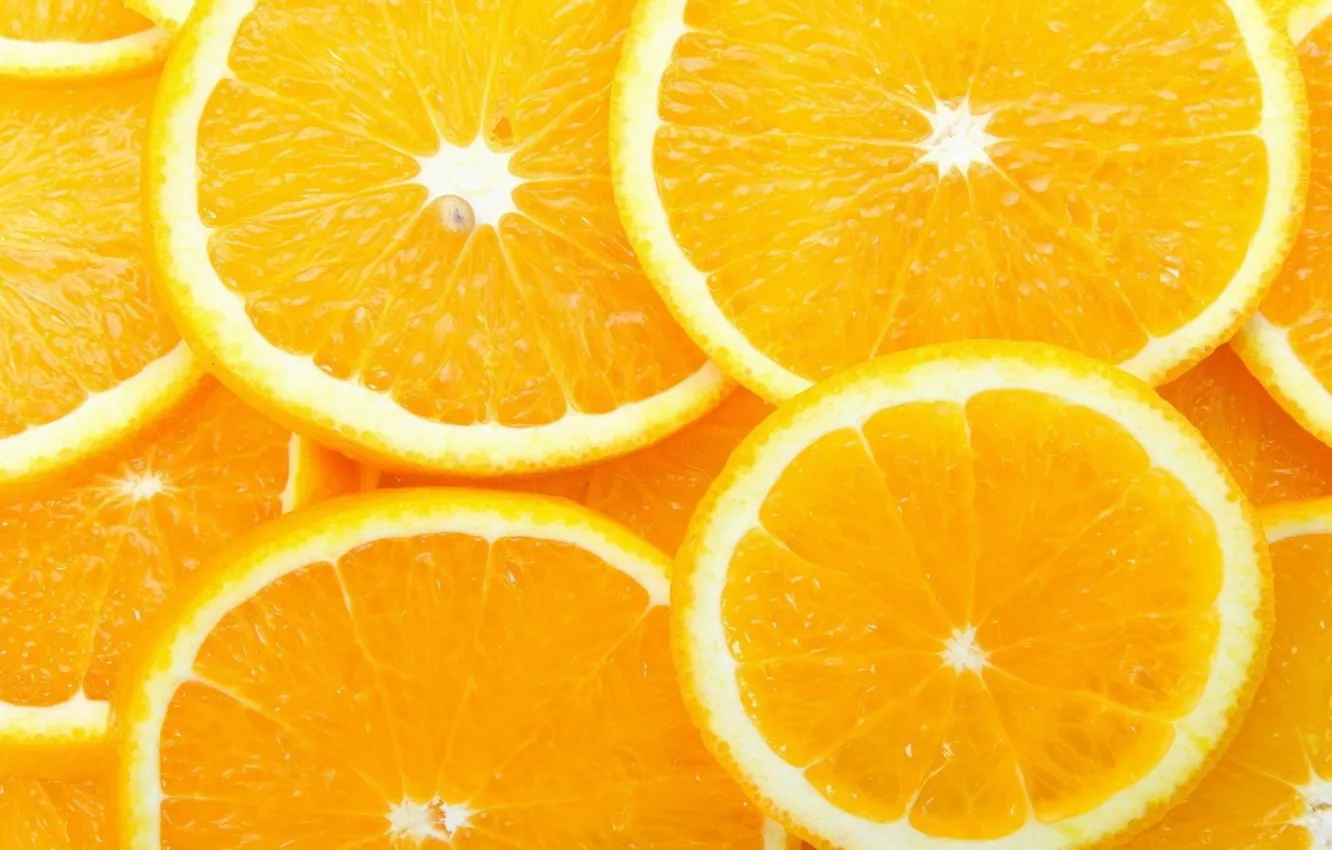 Photo wallpaper orange, texture, citrus, slices