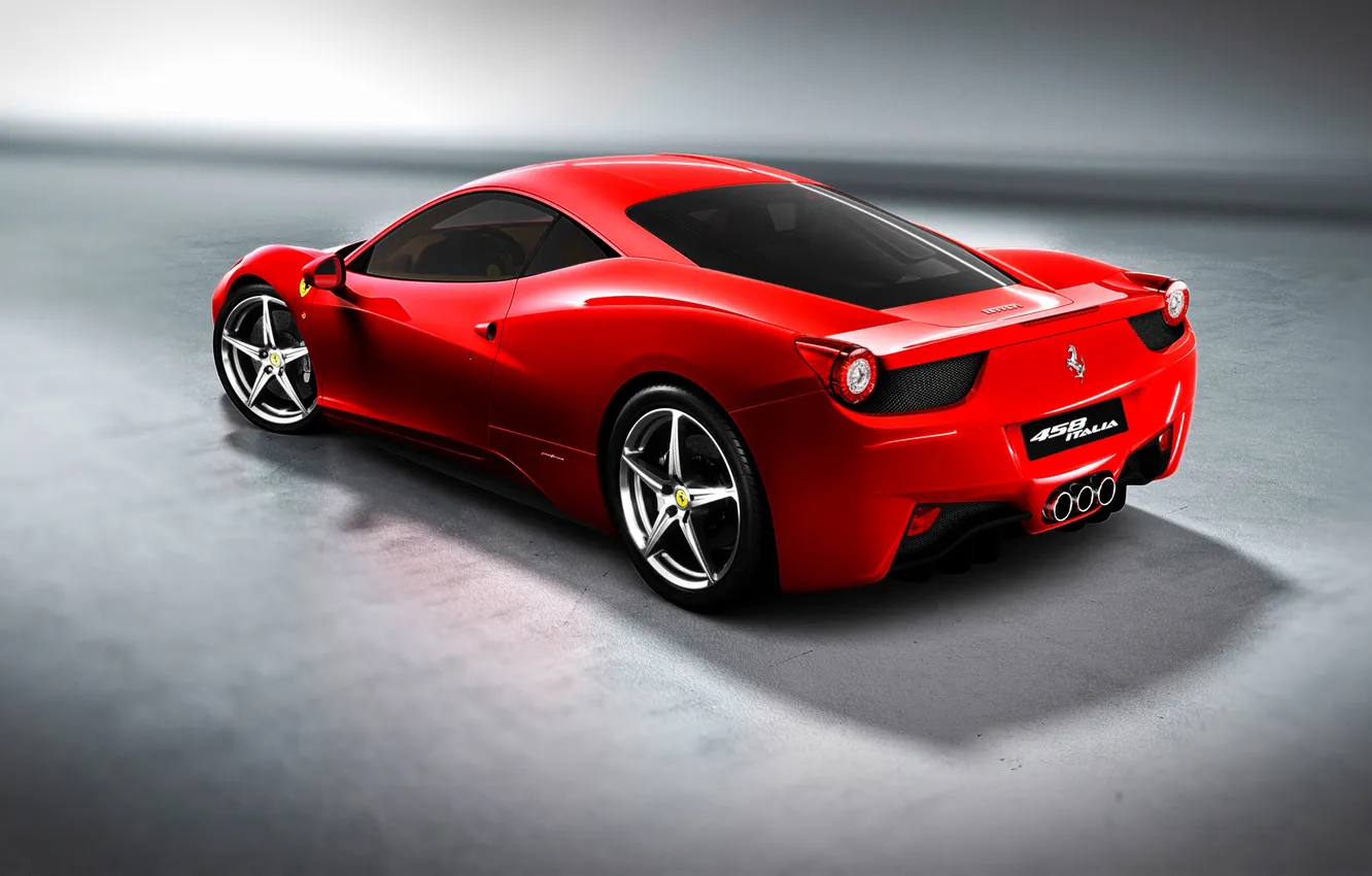 Photo wallpaper Ferrari, red, ass