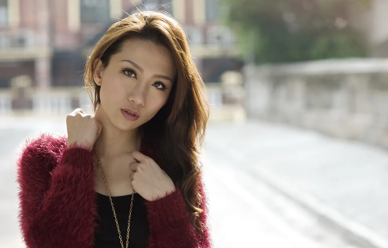 Photo wallpaper girl, background, Catherine Lo