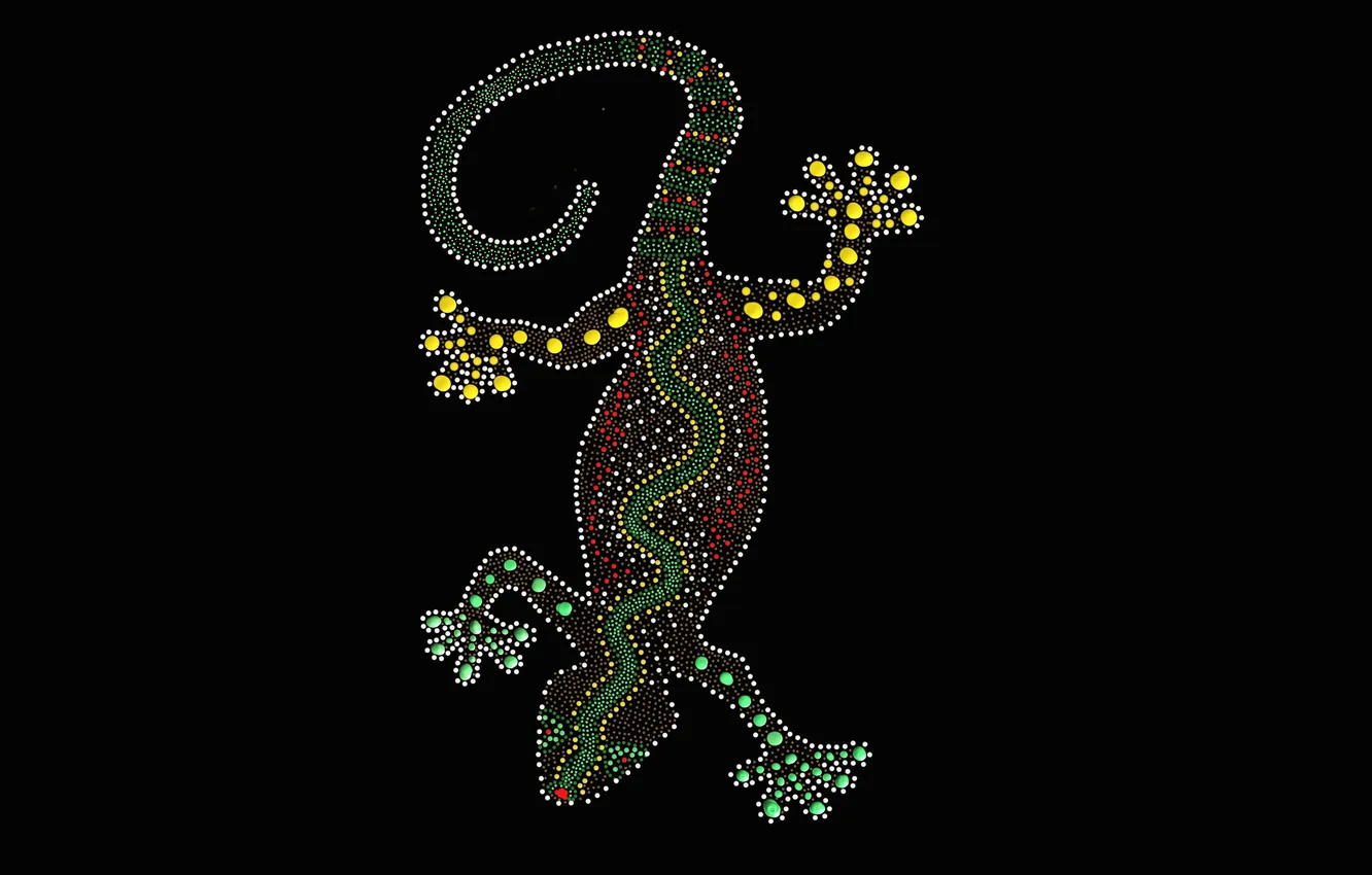 Photo wallpaper point, lizard, vector graphics