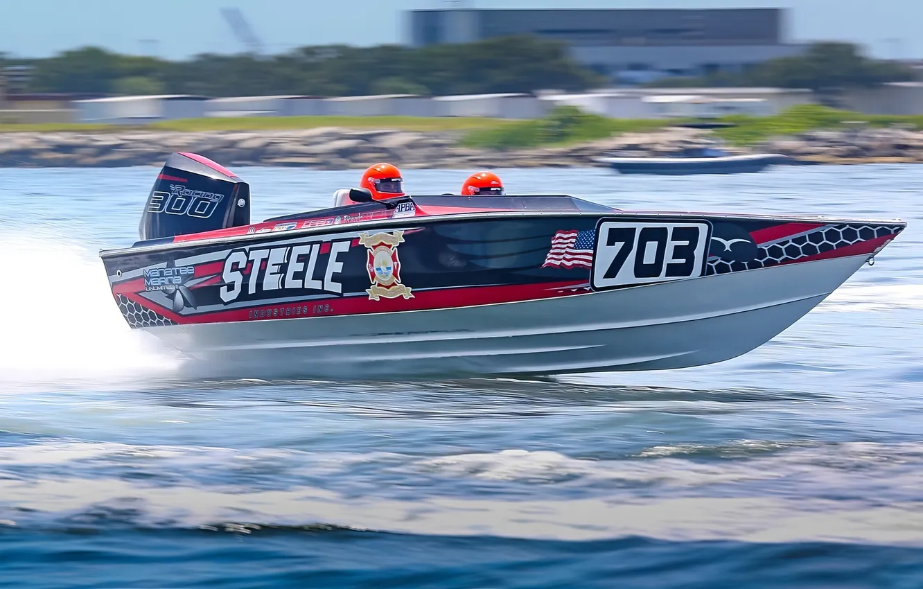 Photo wallpaper race, boat, speed