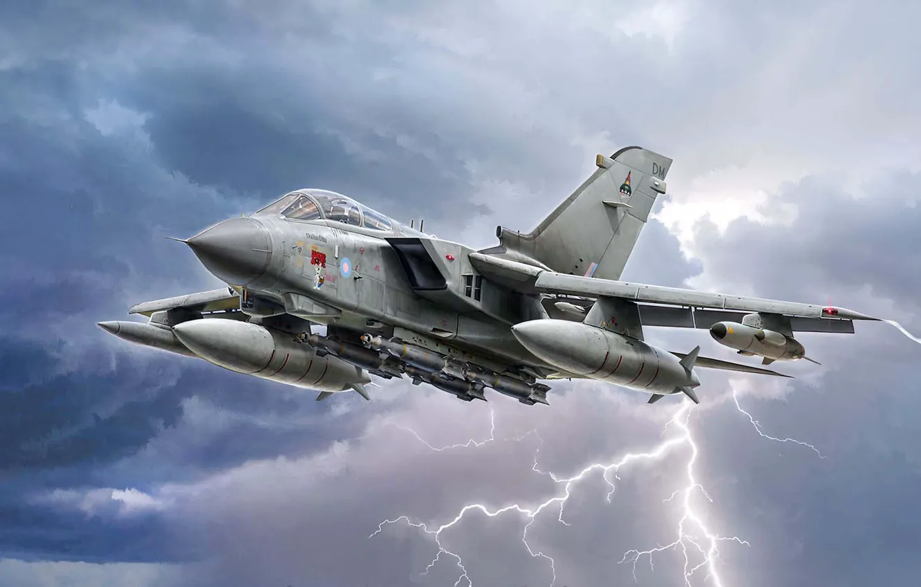 Photo wallpaper Panavia Tornado, with variable sweep wing, GR4, combat jet, upgraded GR1 fighter-bomber