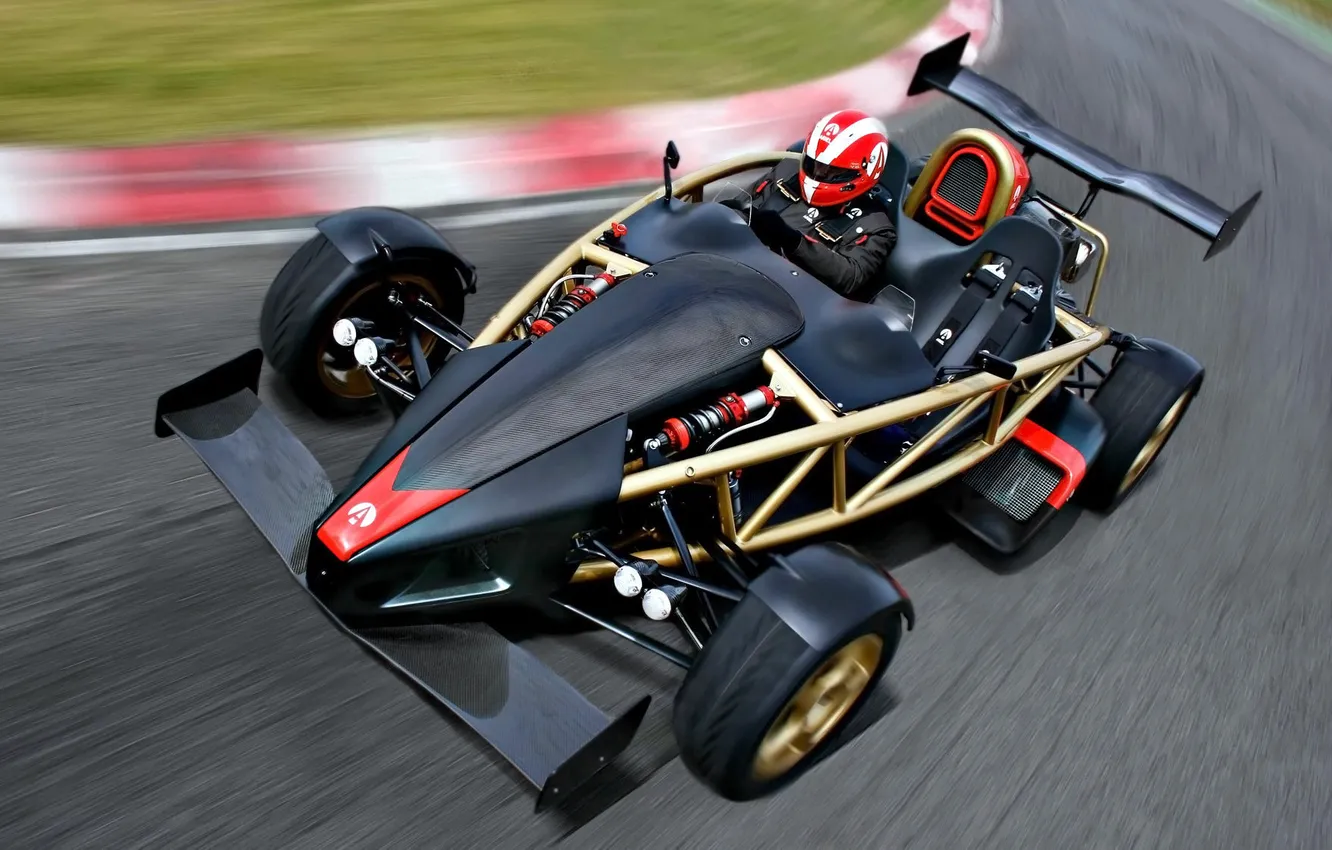 Photo wallpaper speed, track, turn, Ariel Atom V8