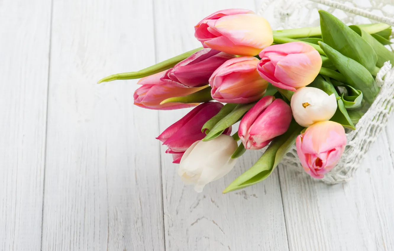 Photo wallpaper flowers, bouquet, tulips