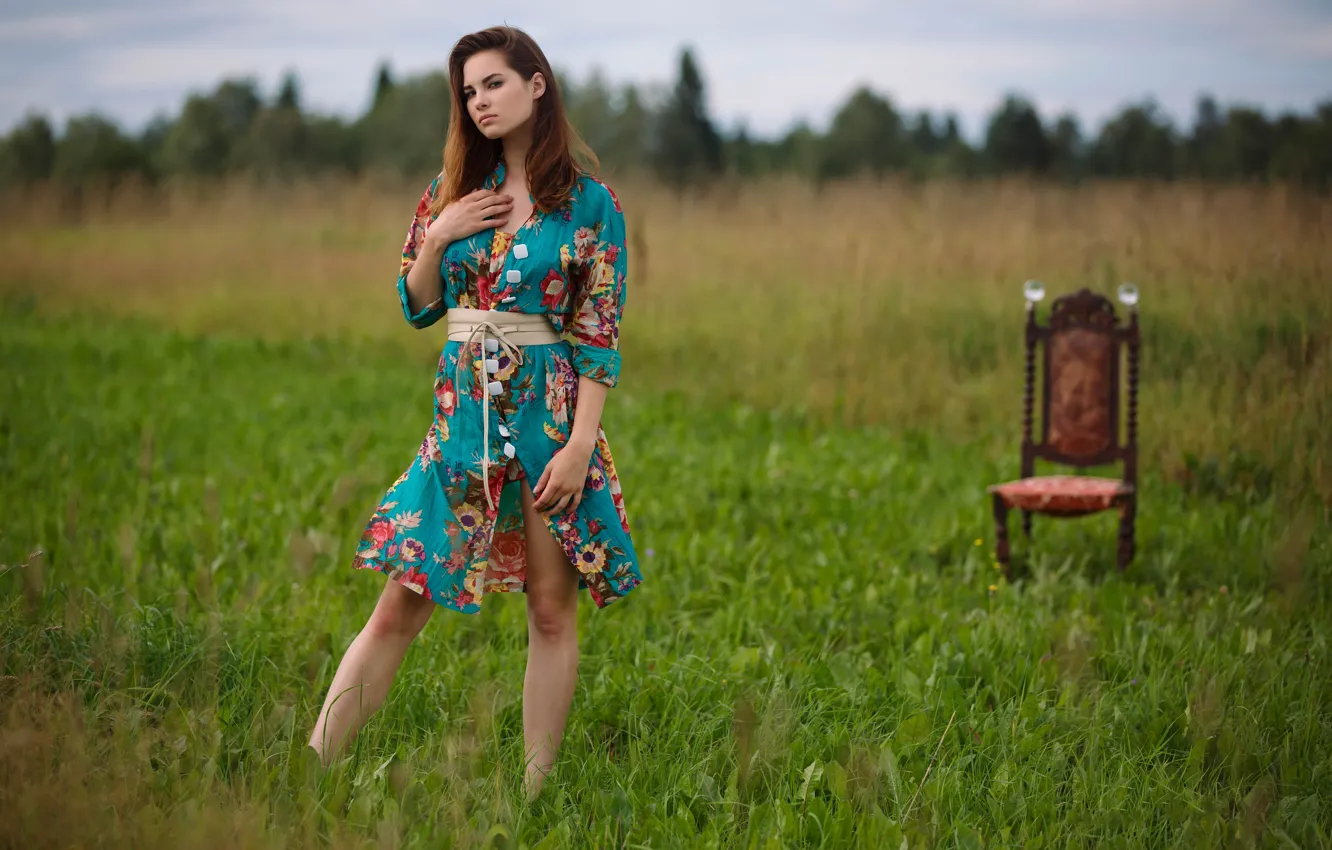 Photo wallpaper model, sexy woman, gorgeous, posing, Diana, beautiful face, outdoors, Photoshoot