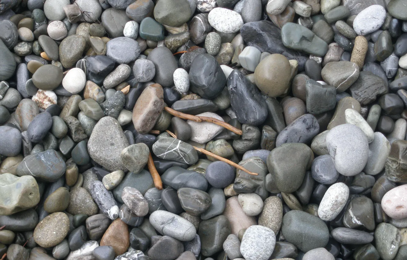 Photo wallpaper Beach, Stones, Pebbles