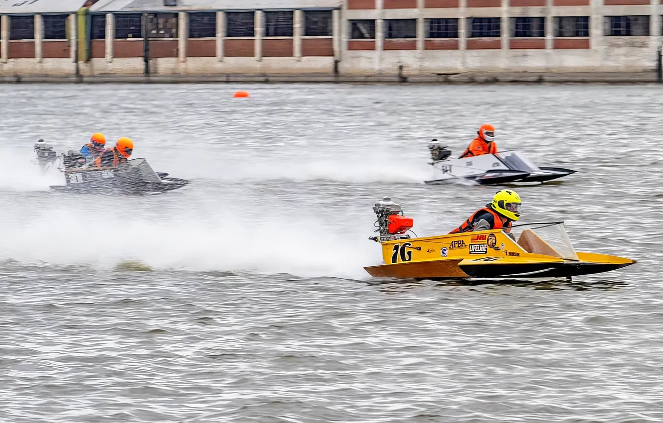 Photo wallpaper race, boat, speed