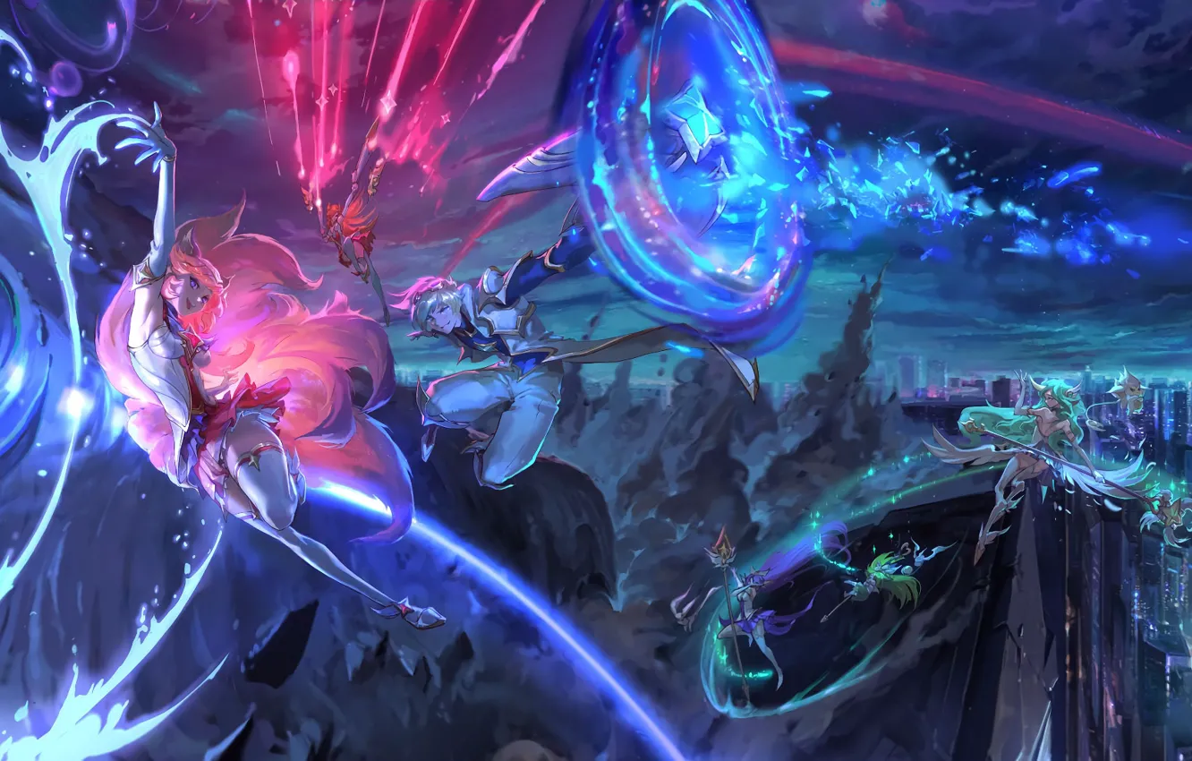 Wallpaper bright colors, movement, the game, game, League of Legends ...