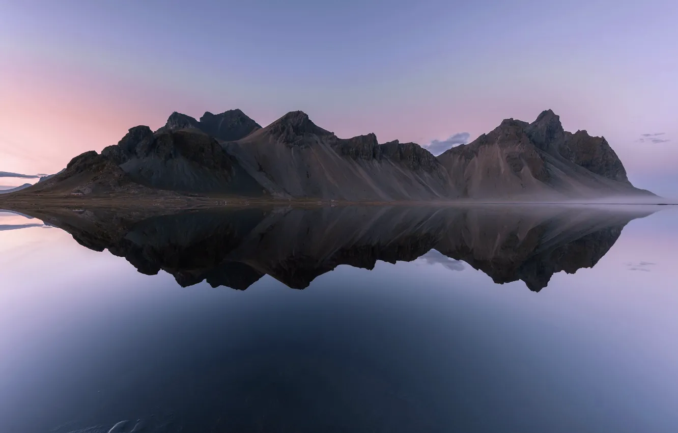 Photo wallpaper Iceland, reflections, Vestrahorn