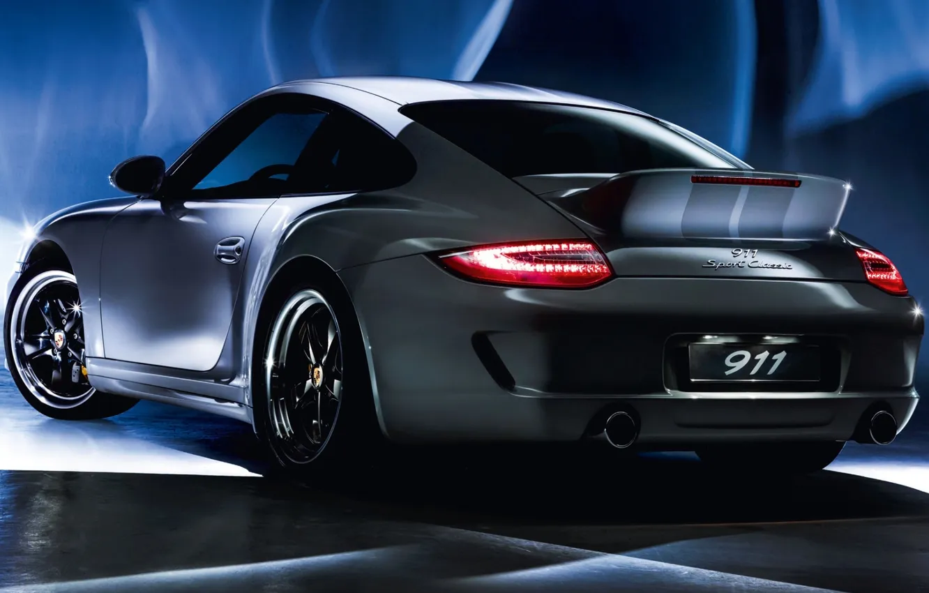 Photo wallpaper background, 911, Porsche, supercar, Porsche, rear view, Sport Classic