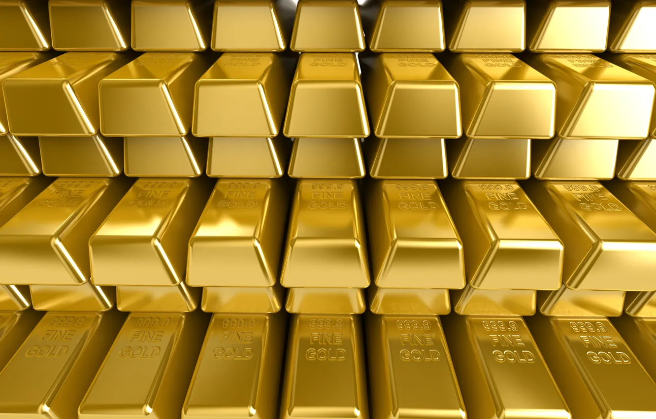 Photo wallpaper Background, Wealth, Gold, Shine, Sample, Bars