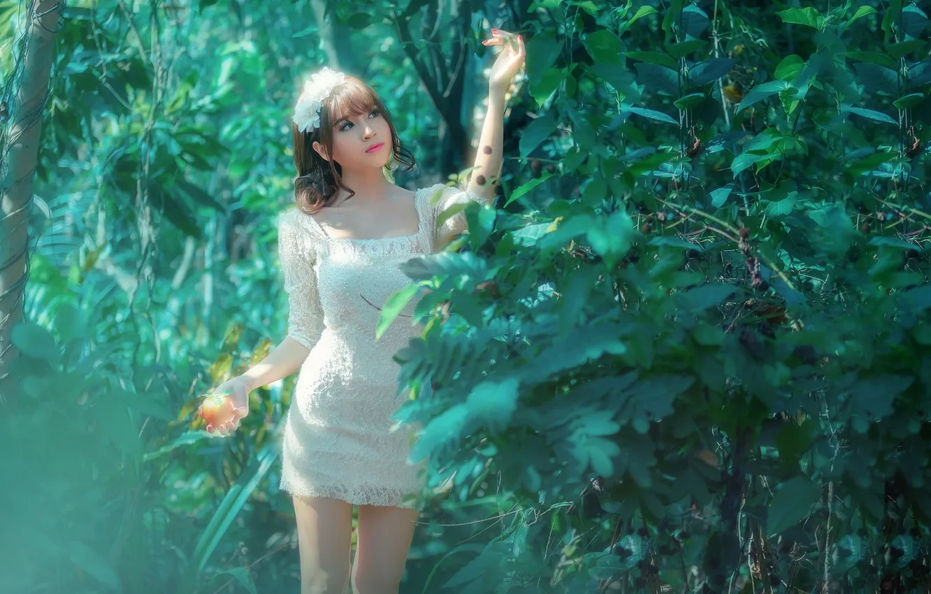 Photo wallpaper summer, girl, Asian