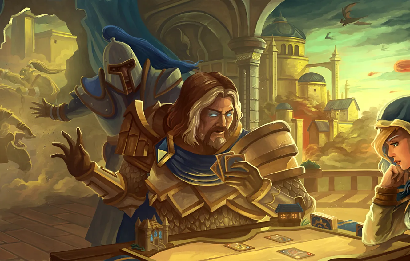 Photo wallpaper the game, Orc, paladin, Jaina Proudmoore, Hearthstone