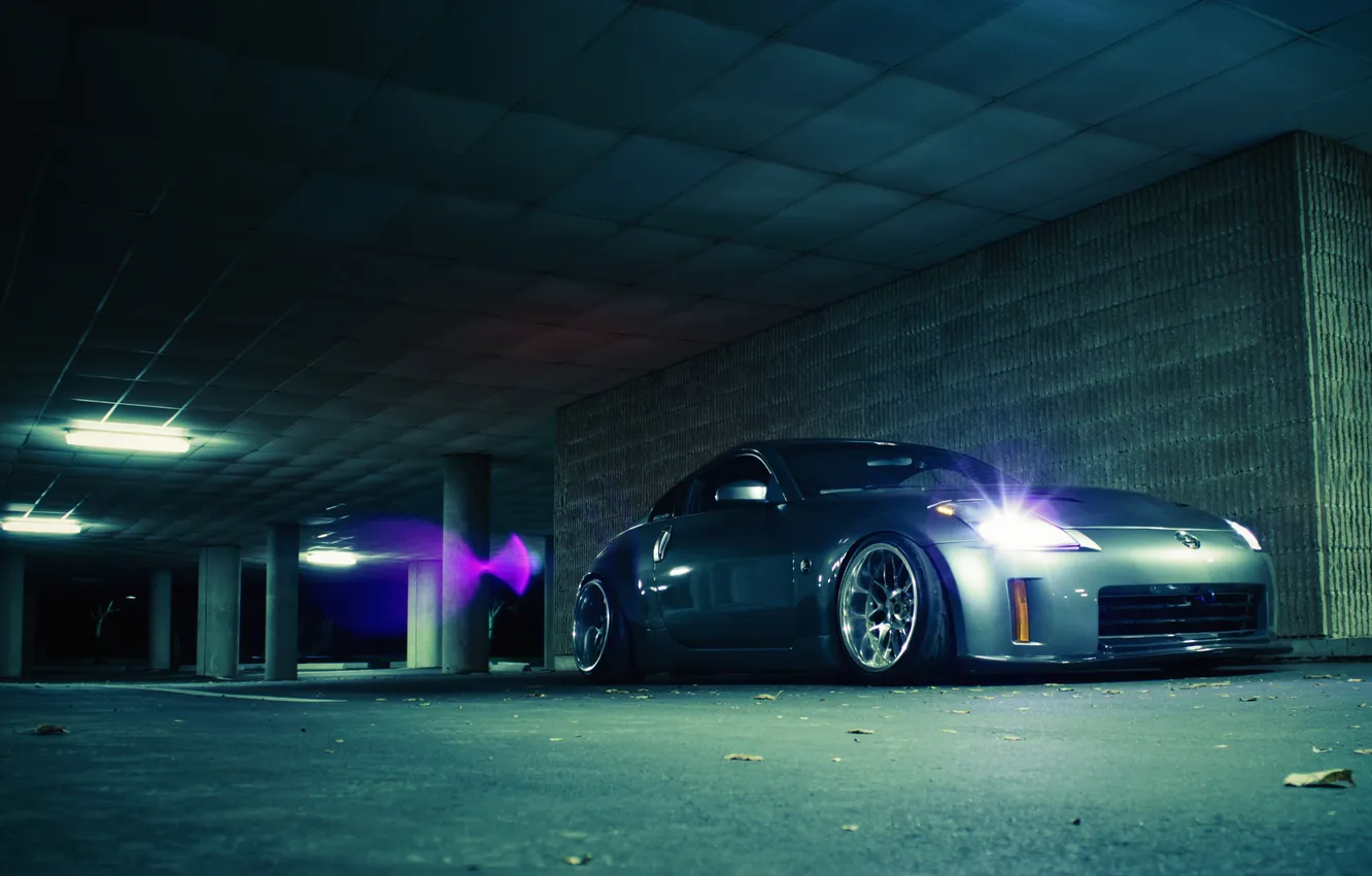 Photo wallpaper garage, Parking, Nissan, 350z