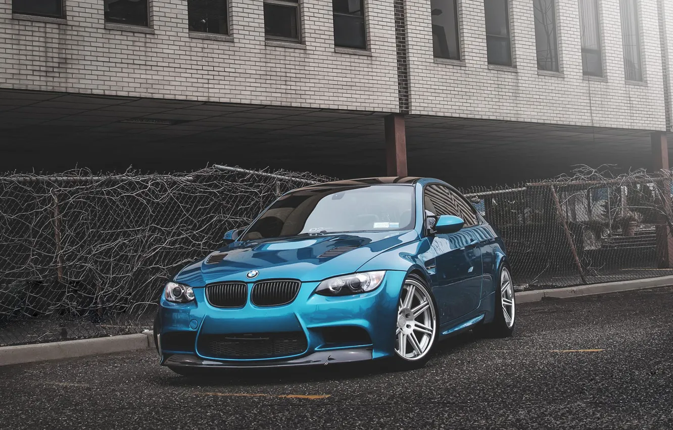 Photo wallpaper BMW, BMW, atlantis, blue, tuning, E92