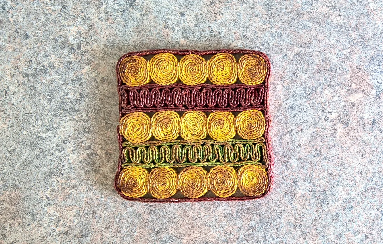 Photo wallpaper green, wallpaper, red, yellow, texture, square, background, pattern