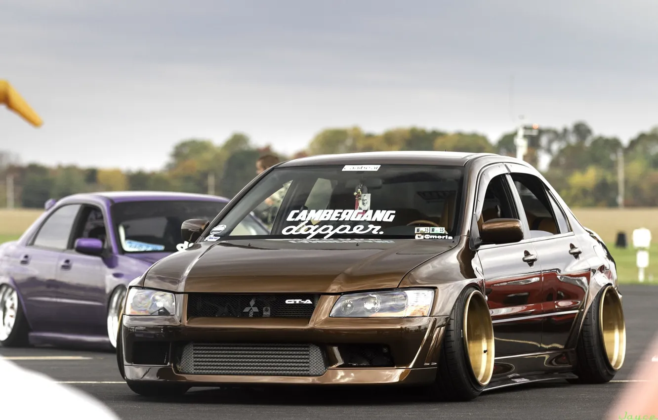 Photo wallpaper turbo, mitsubishi, japan, jdm, tuning, evolution, evo, low