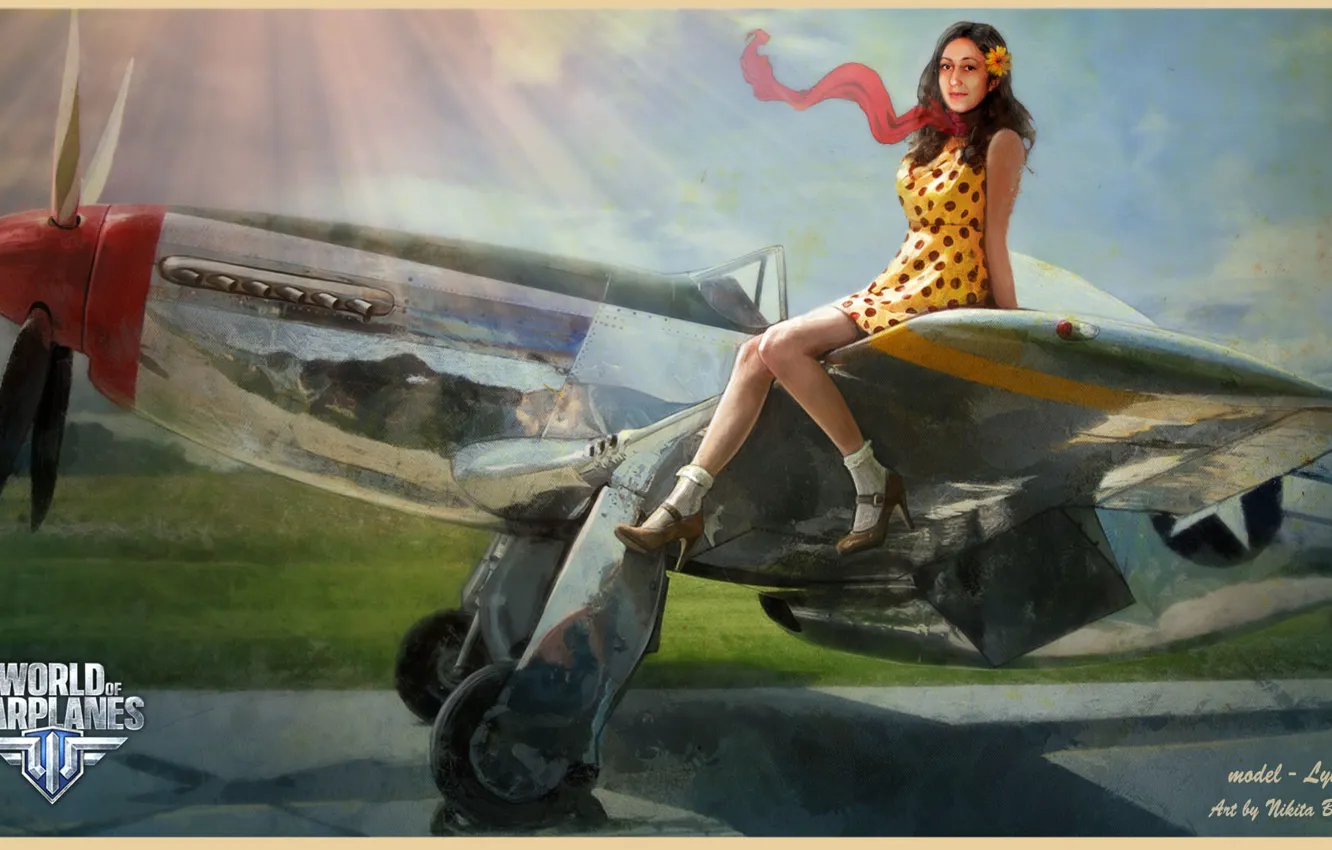 Photo wallpaper the plane, Love, aviation, air, MMO, Wargaming.net, World of Warplanes, WoWp