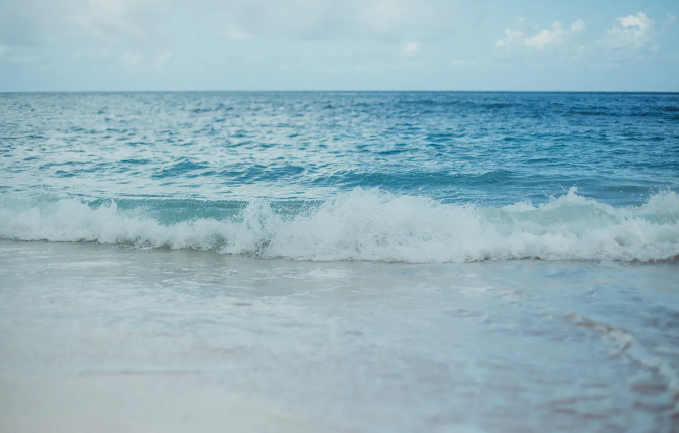 Photo wallpaper wave, the ocean, horizon, surf
