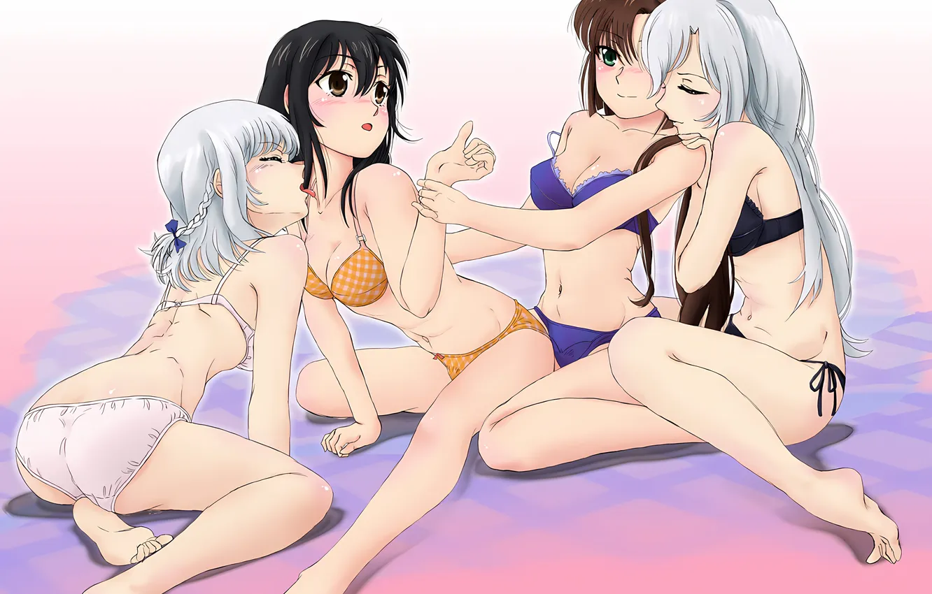 Photo wallpaper sexy, ass, cleavage, green eyes, long hair, legs, girls, brown hair