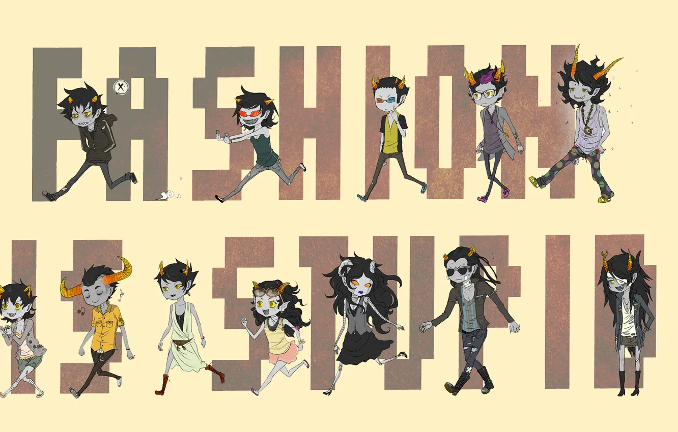 Photo wallpaper Homestuck, Vriska A Serket, Tavros NITR The