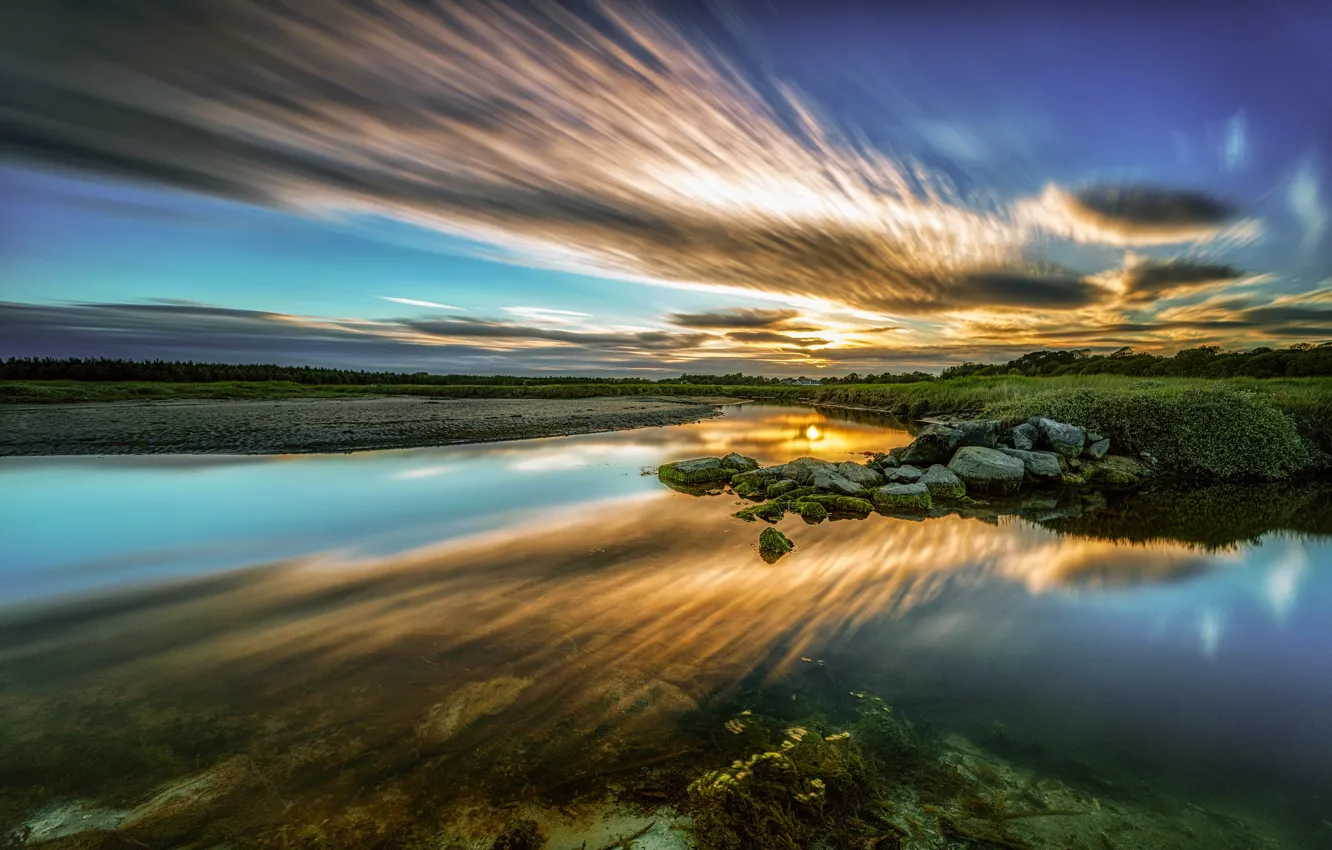 Photo wallpaper the sky, clouds, Ireland