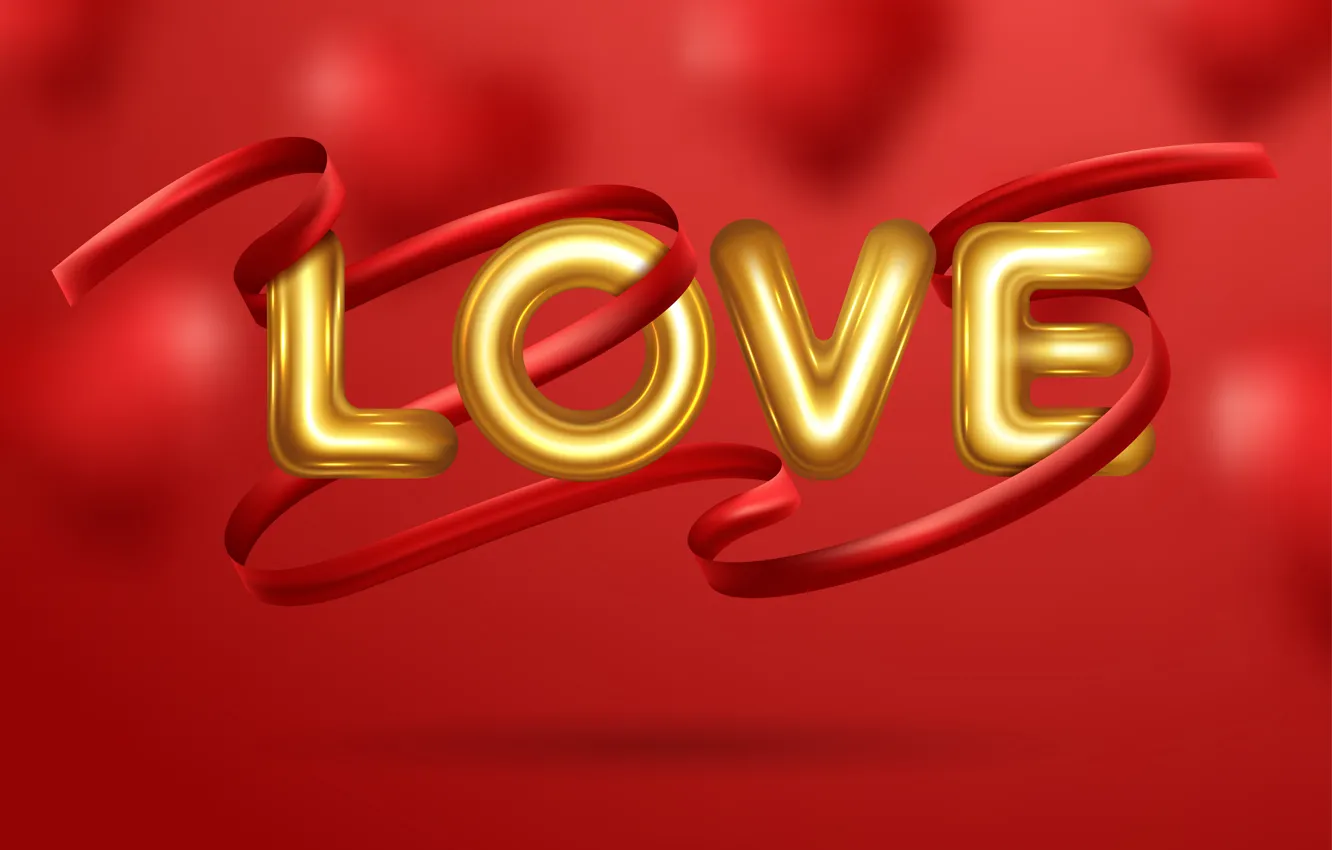 Photo wallpaper love, romance, heart, hearts, red, love, Valentine's day, romantic
